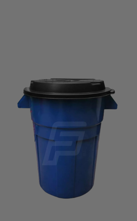 Tambo de plástico de 100 litros con boca cerrada