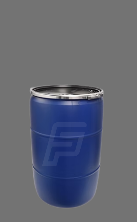 Tambo de plástico de 200 litros con boca cerrada