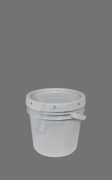 Cubeta de plástico de 4 litros con tapa y asa
